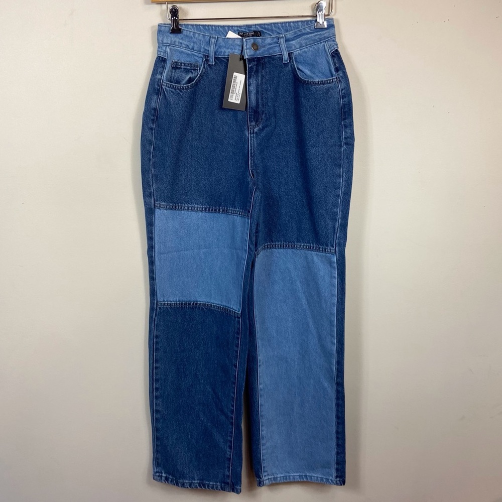 (NWT)Nasty Gal Patched Jeans